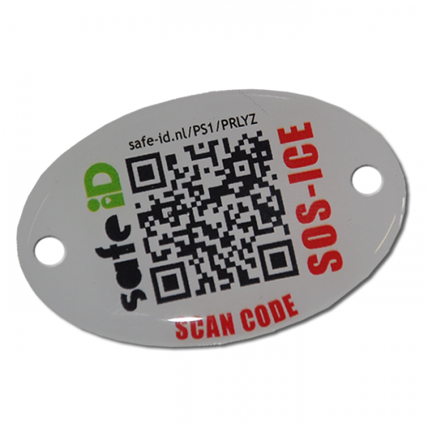 De Safe-iD SOS shoetag voor om je schoenveter. De Safe-iD SOS shoetag voor om je schoenveter.