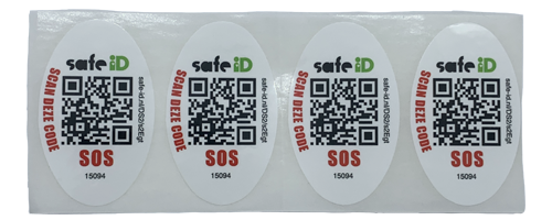 De Safe-iD SOS Daily Safe stickers De Safe-iD SOS Daily Safe stickers