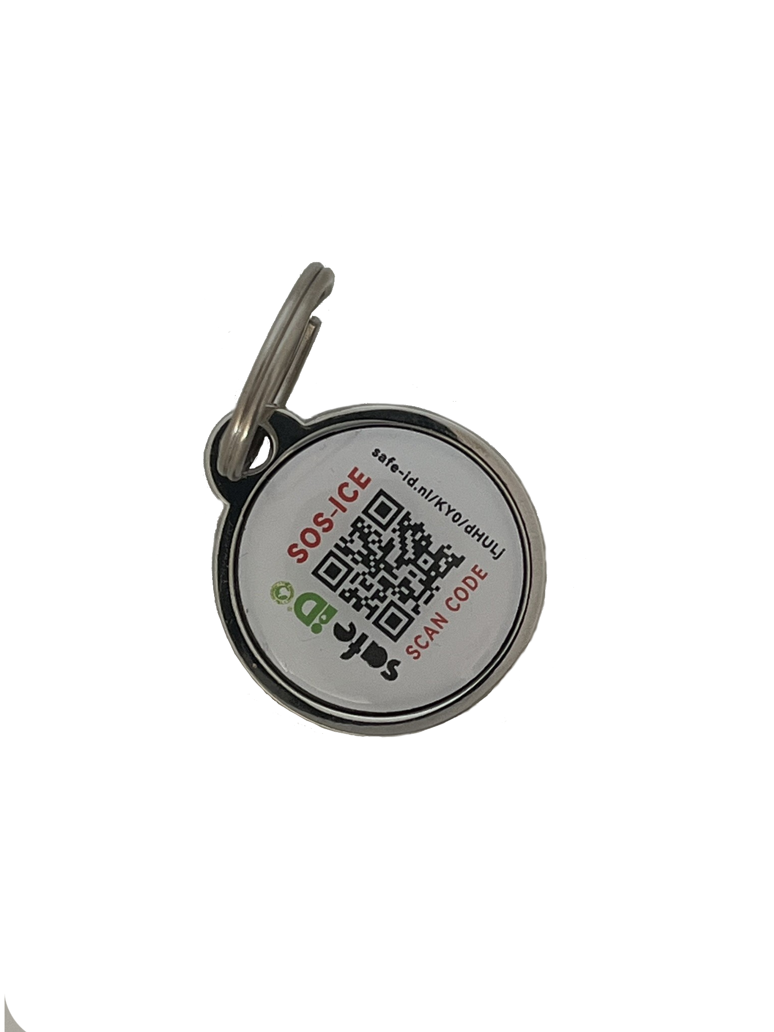 SOS-ICE Sleutelhanger met QR-code en NFC