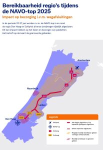 Bereikbaarheid regio’s tijdens de NAVO-top 2025